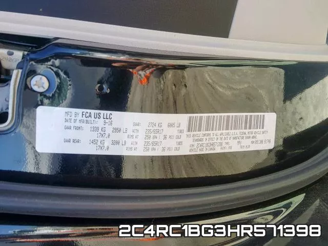 2C4RC1BG3HR571398 фото 2
