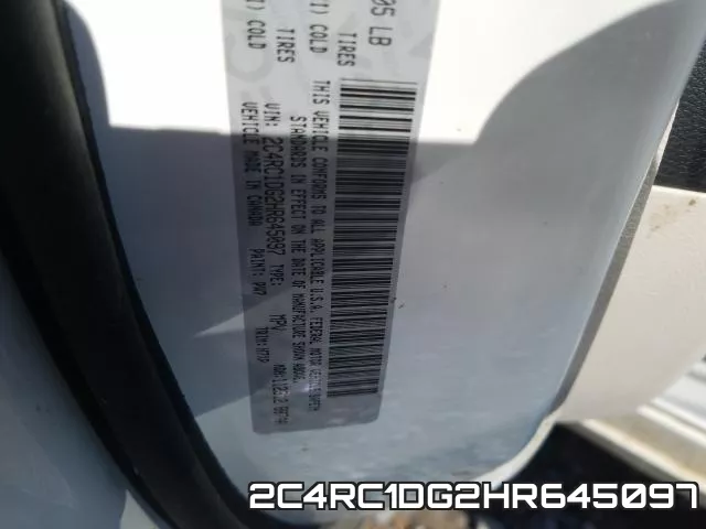 2C4RC1DG2HR645097 фото 2