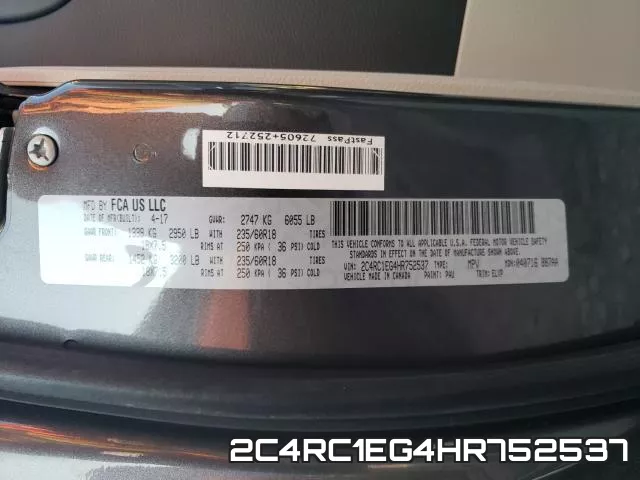 2C4RC1EG4HR752537 фото 2