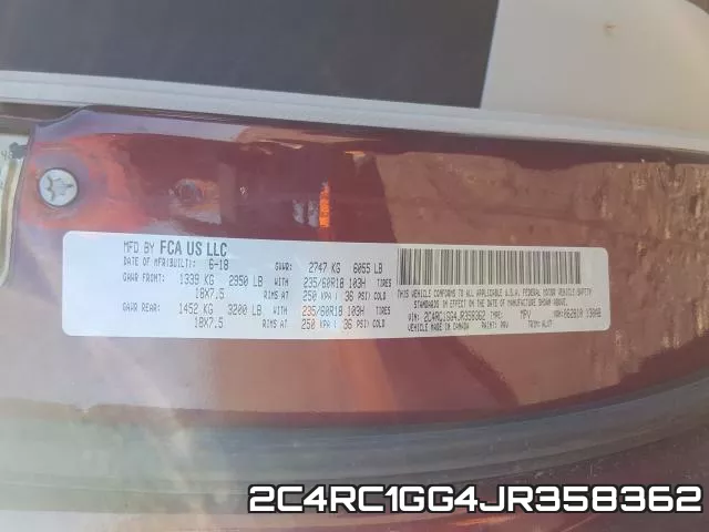 2C4RC1GG4JR358362 фото 2
