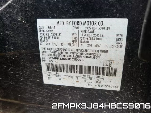 2FMPK3J84HBC59076 фото 2