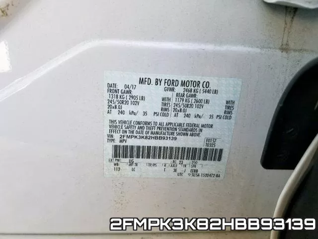2FMPK3K82HBB93139 фото 2