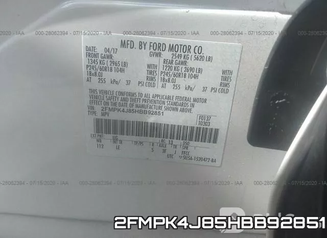 2FMPK4J85HBB92851 фото 10
