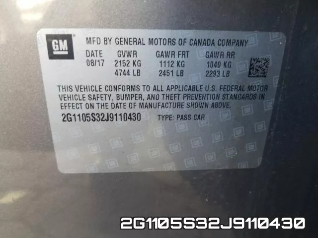 2G1105S32J9110430 фото 2
