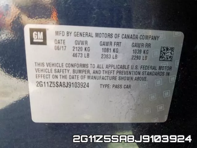 2G11Z5SA8J9103924 фото 2