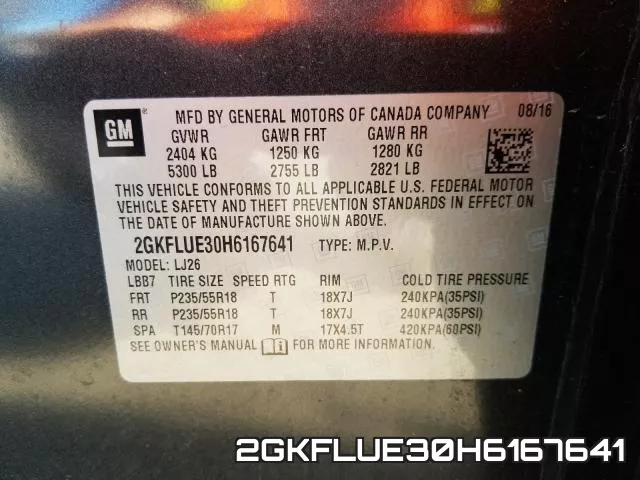 2GKFLUE30H6167641 фото 2