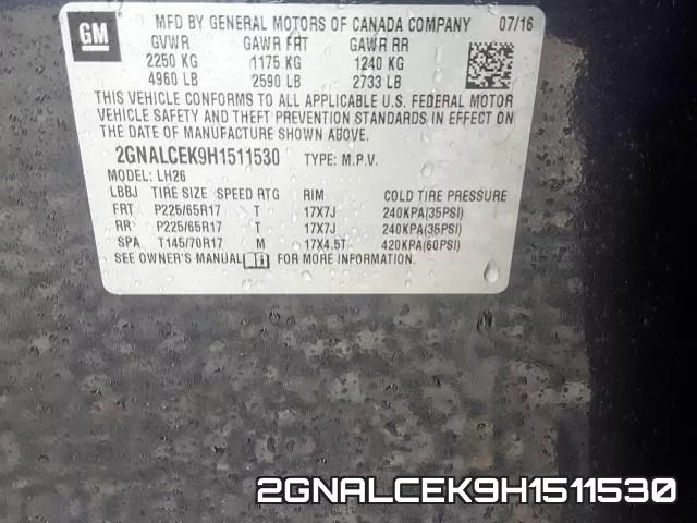 2GNALCEK9H1511530 фото 2