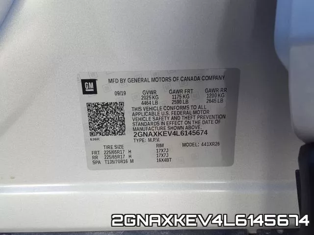2GNAXKEV4L6145674 фото 2