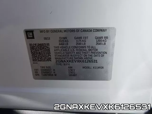 2GNAXKEVXK6126531 фото 2