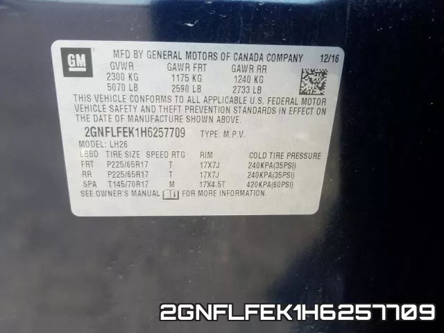 2GNFLFEK1H6257709 фото 2