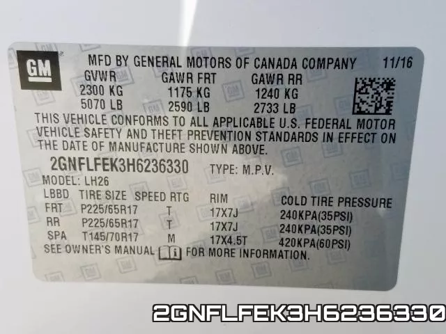 2GNFLFEK3H6236330 фото 2