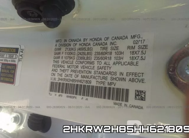 2HKRW2H85HH621809 фото 10