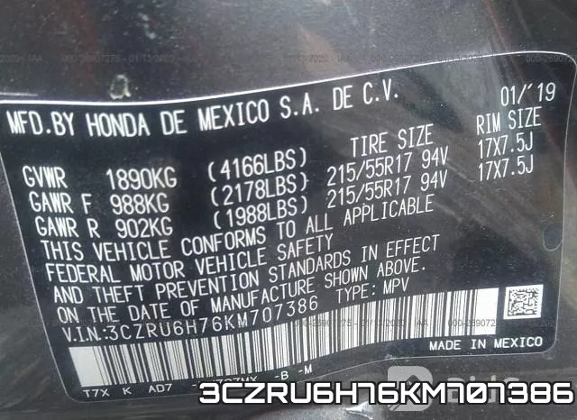 3CZRU6H76KM707386 фото 10