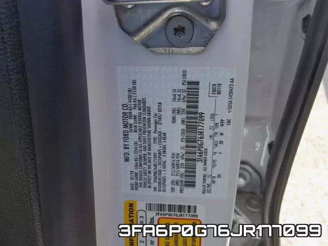 3FA6P0G76JR177099 фото 2
