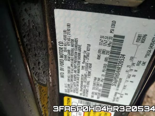 3FA6P0HD4HR320534 фото 2