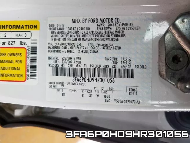 3FA6P0HD9HR301056 фото 2