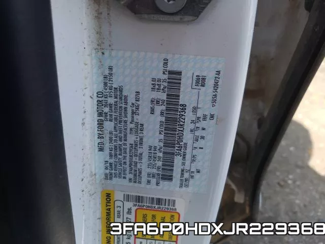 3FA6P0HDXJR229368 фото 2