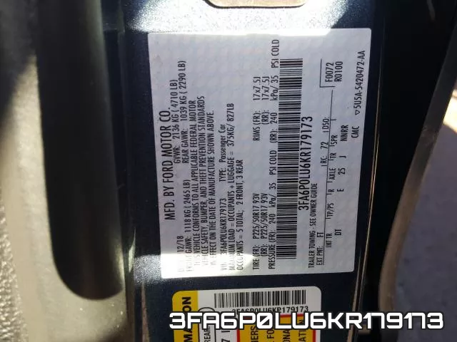 3FA6P0LU6KR179173 фото 2