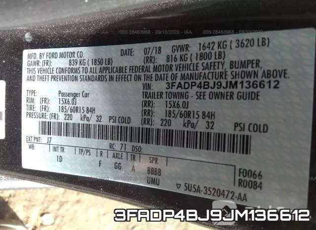 3FADP4BJ9JM136612 фото 10