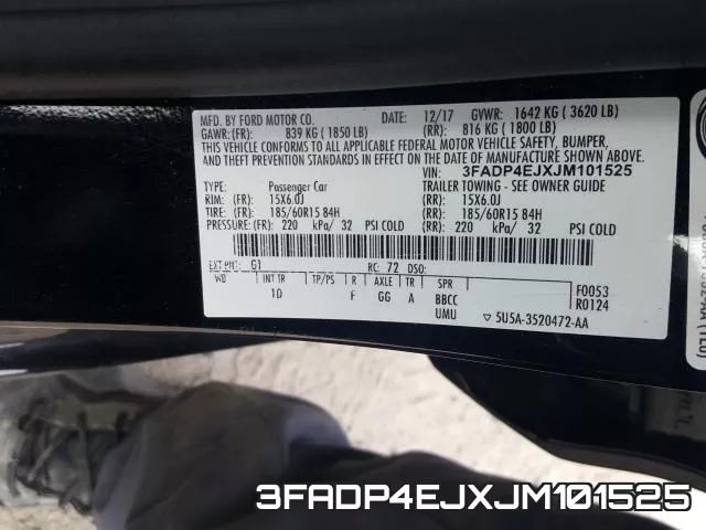 3FADP4EJXJM101525 фото 2