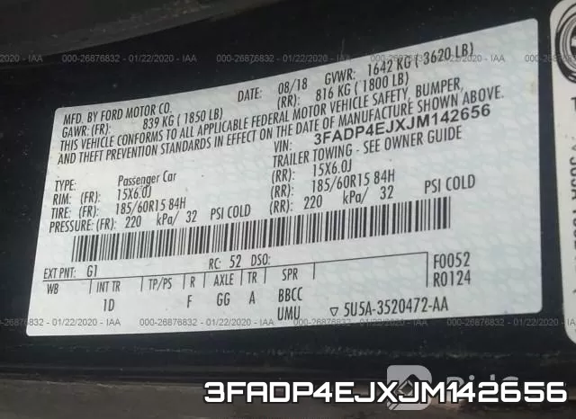 3FADP4EJXJM142656 фото 10