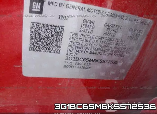 3G1BC6SM6KS572536 фото 10
