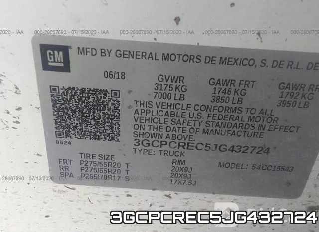 3GCPCREC5JG432724 фото 10