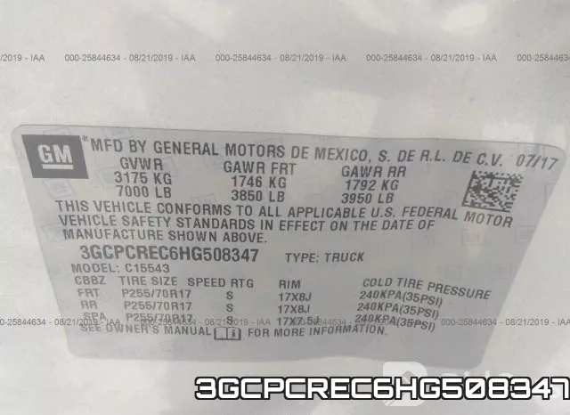 3GCPCREC6HG508347 фото 10