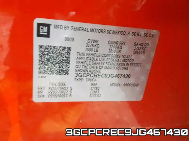 3GCPCREC9JG467430 фото 2