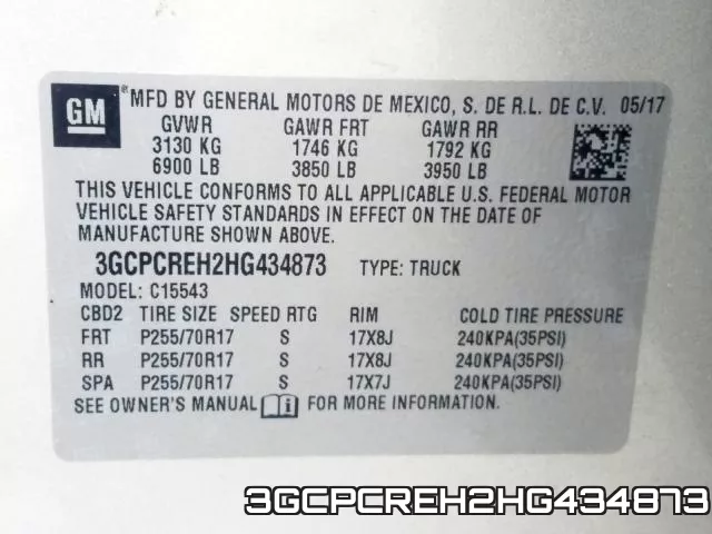 3GCPCREH2HG434873 фото 2