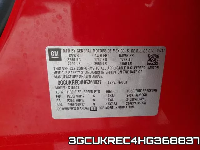 3GCUKREC4HG368837 фото 2