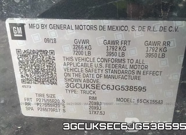 3GCUKSEC6JG538595 фото 10