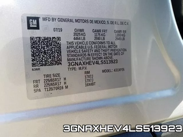 3GNAXHEV4LS513923 фото 2