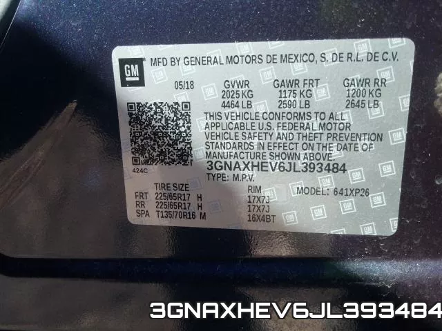 3GNAXHEV6JL393484 фото 2