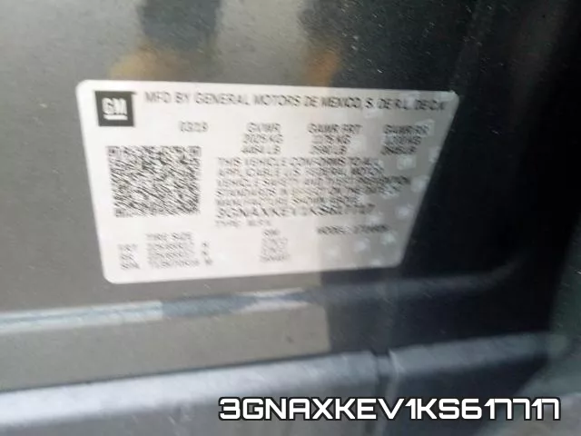 3GNAXKEV1KS617717 фото 2