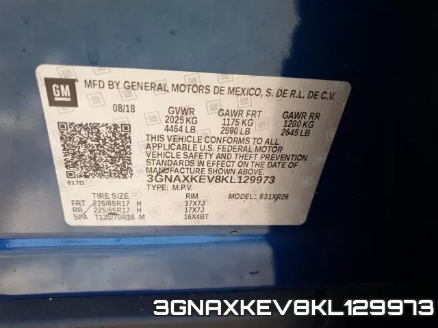 3GNAXKEV8KL129973 фото 2