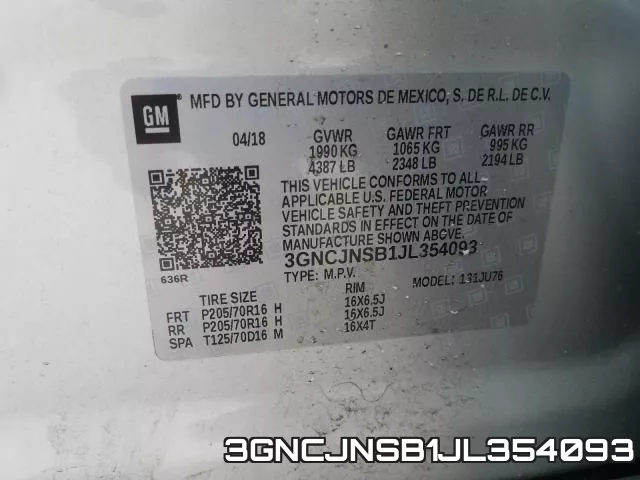 3GNCJNSB1JL354093 фото 2