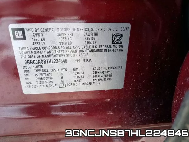 3GNCJNSB7HL224846 фото 2