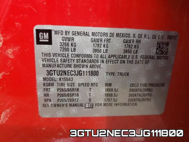 3GTU2NEC3JG111800 фото 2