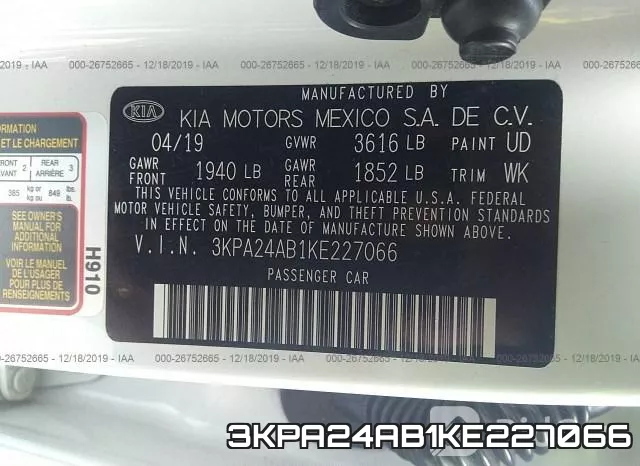 3KPA24AB1KE227066 фото 10