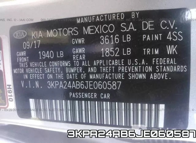3KPA24AB6JE060587 фото 10