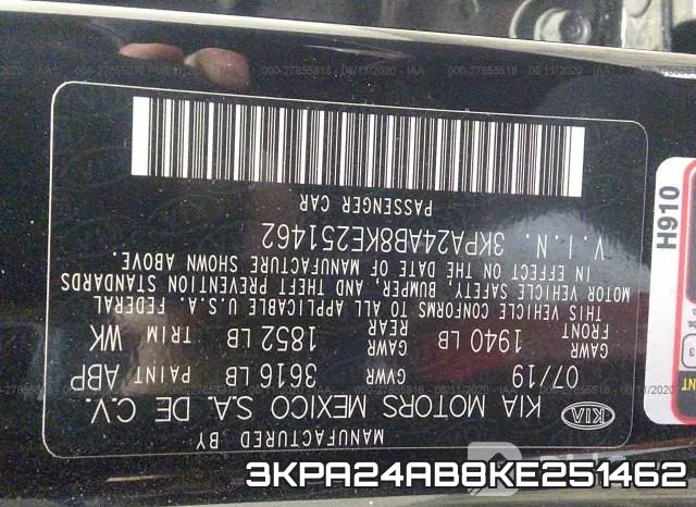 3KPA24AB8KE251462 фото 10