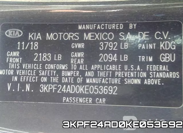 3KPF24AD0KE053692 фото 10