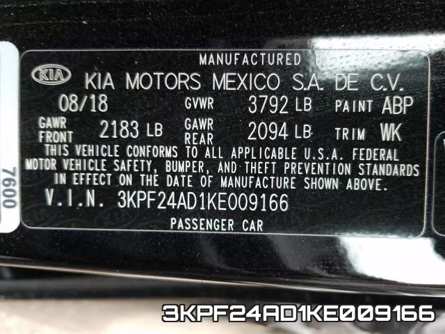 3KPF24AD1KE009166 фото 2