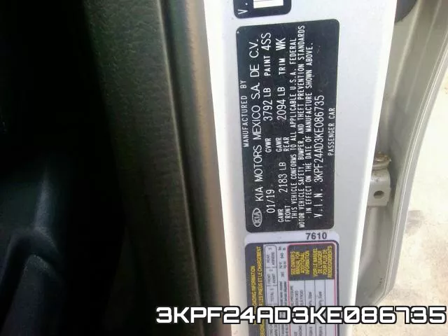 3KPF24AD3KE086735 фото 2