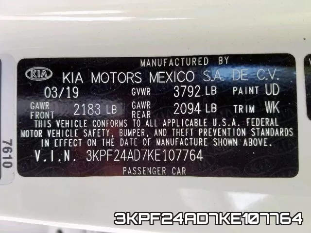 3KPF24AD7KE107764 фото 2