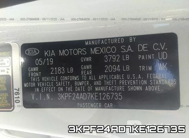 3KPF24AD7KE126735 фото 10