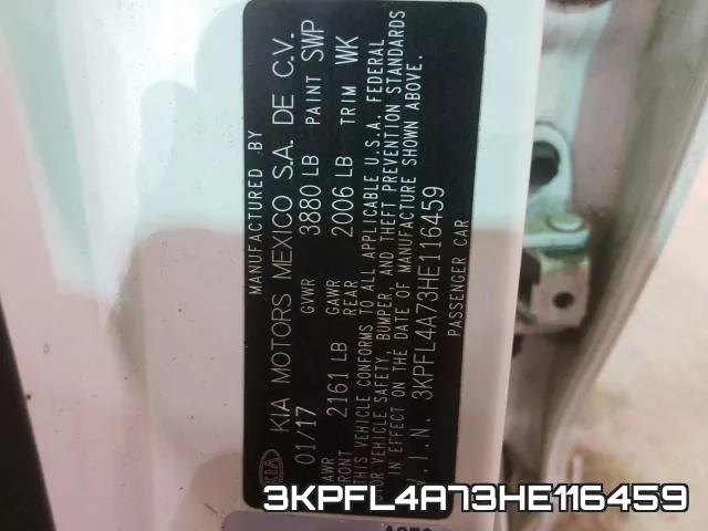3KPFL4A73HE116459 фото 2
