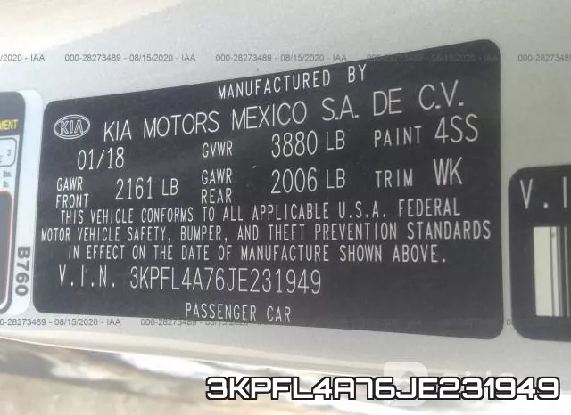 3KPFL4A76JE231949 фото 10