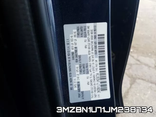 3MZBN1U71JM238734 фото 2